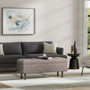 Shay - Large Square Coffee Table Storage Ottoman Mid-Century Style by Unique Piece Furniture