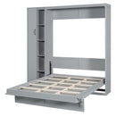 Murphy Wall Bed With Shelves, Wardrobe And LED Lights by HouseOfZazla