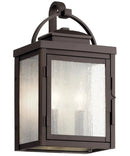 Carlson 15"H 2-Light Bronze Finish Outdoor Wall Lantern by Kichler by LampsUSA