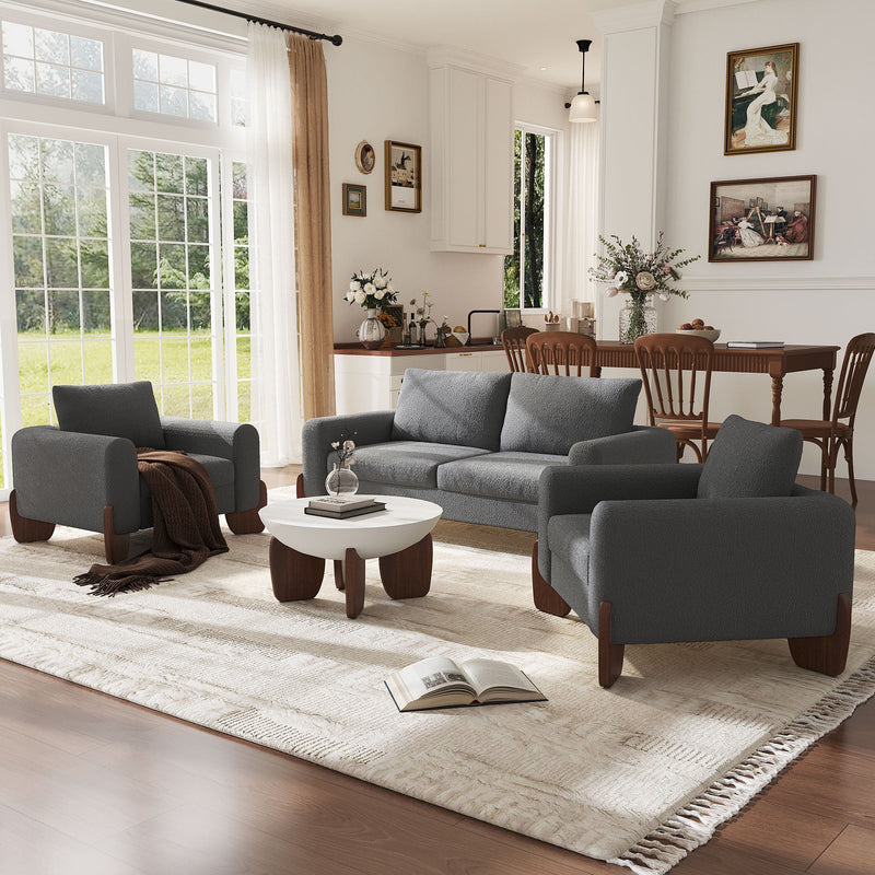 U_Style Modern 3-Piece Living Room Sofa Set, photo 3 of 10