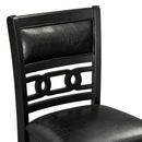 5-piece Counter Height Dining Round Table Set with One Faux Marble Top Dining Table and Four PU-leather Chairs,Dark Espresso