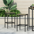 Outdoor Bar Stool With Slat Design And Metal Frame (Set of 2) by HouseOfZazla