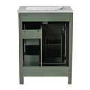 Elegant Bathroom Vanity With Ceramic Sink, Soft Close Doors And Drawers, Double Storage Racks by HouseOfZazla