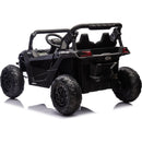 24V Two-Seater Kids Ride On UTV W/Parents Remote Control,Four-Wheel Suspension,Slow Start,Large wheel design,Anti-collision bar,Storage space,Music,USB,Bluetooth,Volume control,LED lights for Kids 3+.