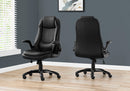 Office Chair, Adjustable Height, Swivel, Ergonomic, Armrests, Contemporary & Modern - Black by HouseOfZazla