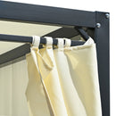 2-3 People Outdoor Swing Bed, Adjustable Curtains, Suitable For Balconies, Gardens And Other Places
