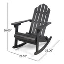Echoes Outdoor Acacia Wood Adirondack Rocking Chair by HouseOfZazla