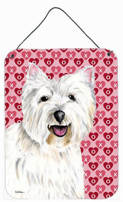 Westie Hearts Love and Valentine's Day Portrait Wall or Door Hanging Prints