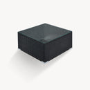 8-Pieces Outdoor Patio Furniture Sets, Garden Conversation Wicker Sofa Set, Single Sofa Combinable, Gray Cushions Black Wicker