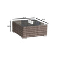 Outdoor Wicker Conversation Set With Cushions, All Weather