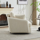 40.55''W Swivel Accent Chair with 2 Throw Pillows by HouseOfZazla