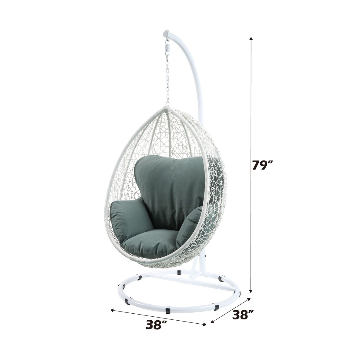Simona - Patio Swing Chair with Stand, photo 3 of 12