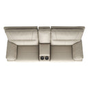 Malibu - Modern Power Motion 3 Piece Reclining Loveseat Sofa With Cup Holders - Cream Taupe Beige by HouseOfZazla