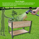 45" Iron-Wood Combined Growing Beds With Feet and Storage Racks