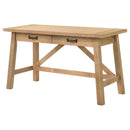 Fabian 54-inch 2-drawer Computer Writing Desk Distressed Light Brown