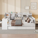 Daybed With 3 Drawers USB Ports And Desk