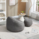 Bedding Bean Bag Sofa Chair High Pressure Foam With Footrest by Unique Piece Furniture