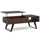 Lowry - Lift Top Coffee Table - Distressed Charcoal Brown by HouseOfZazla