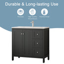 35.5" Modern Bathroom Vanity with Basin