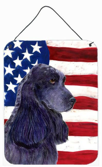 USA American Flag with Cocker Spaniel Wall or Door Hanging Prints