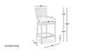 Triomphe - Rattan Wicker High Back Armless Counter Bar Stool by HouseOfZazla