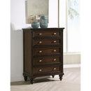 Berwick - 5 Drawer Chest With Felt Lined Top Drawers - Dark Oak by HouseOfZazla