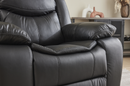 Black Color Air Leather Recliner Chair with Vibration and Heating by HouseOfZazla