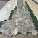 Hexagon Natural Marble Polished Tile For Wall And Floor (Set of 12) by HouseOfZazla