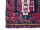 2' 9" X 4' 7" Vintage Handmade Tribal Wool Rug Balouchi Rug Afghan Rug Red Beige