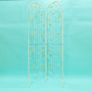 2 Pack Metal Garden Trellis 86.7" x 19.7" Rustproof Trellis for Climbing Plants Outdoor Flower Support White