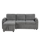 Convertible L Shaped Sofa Couch With Storage, Cup Holders, USB Ports by HouseOfZazla