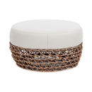 Willow - Round Upholstered Patio Ottoman by HouseOfZazla