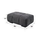 Chosen - Chenille Ottoman - Gray by HouseOfZazla