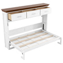 Twin Size Murphy Bed With 3 Drawers - White by HouseOfZazla