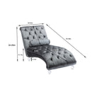 Chaise Lounge Indoor, Button Tufted Upholstered Chaise Lounge Chair With Pillow by HouseOfZazla