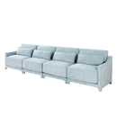 Elegant Sofa With Ergonomic Design And Lumbar Pillows by HouseOfZazla