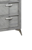 5 Drawer Chest Book Matched Veneers - Gray by HouseOfZazla