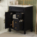 Bathroom Vanity With Sink, Compact Cabinet & 2 Drawers And Adjustable Shelf by Unique Piece Furniture