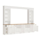 Farmhouse Arched Entertainment Center Wall Unit