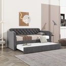 Upholstered Daybed With Trundle And USB Charging Design by Unique Piece Furniture