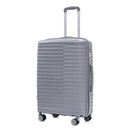 4-Piece PP Spinner Wheel Luggage Set with Cosmetic Case, Light Gray