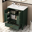 Bathroom Vanity With Sink, Soft Closing Door, Multi Functional Storage by HouseOfZazla