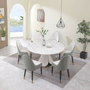 Fashion Modern Sintered Stone Dining Table With Retractable Function And Chairs by HouseOfZazla