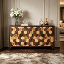 59.8" Sideboard With Honeycomb Pattern
