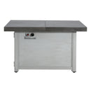 Extendable Rectangle Aluminum Alloy Fire Pit Table, 50,000 BTU