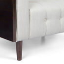 Contemporary Mid-Century Charm 3 Seater Sofa With Button Tufted Waffle Stitching by HouseOfZazla