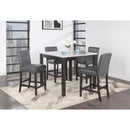 Leon - Bar Table And 4 Bar Stools - Espresso / White by HouseOfZazla