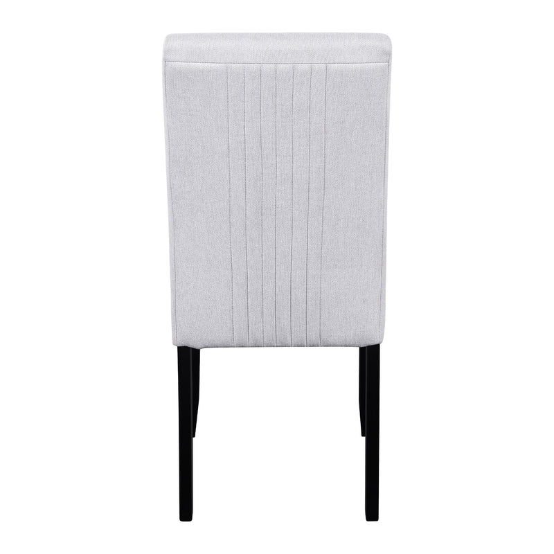 5-Piece Round Dining Table set, 43-Inch Modern Dining Table and 4 Upholstered Chairs for Dining Room, Kitchen Room, Living Room, Easy Assembly