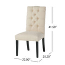 Harding Tufted Dining Chair Set of 2 - Natural by HouseOfZazla