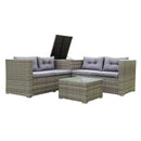 4 Piece Patio Sectional Wicker Rattan Outdoor Furniture Sofa Set With Storage Box by HouseOfZazla